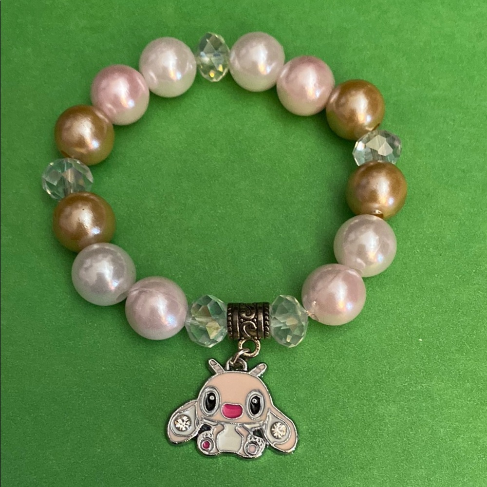 Kilo and Stitch Angel Charm Bracelet